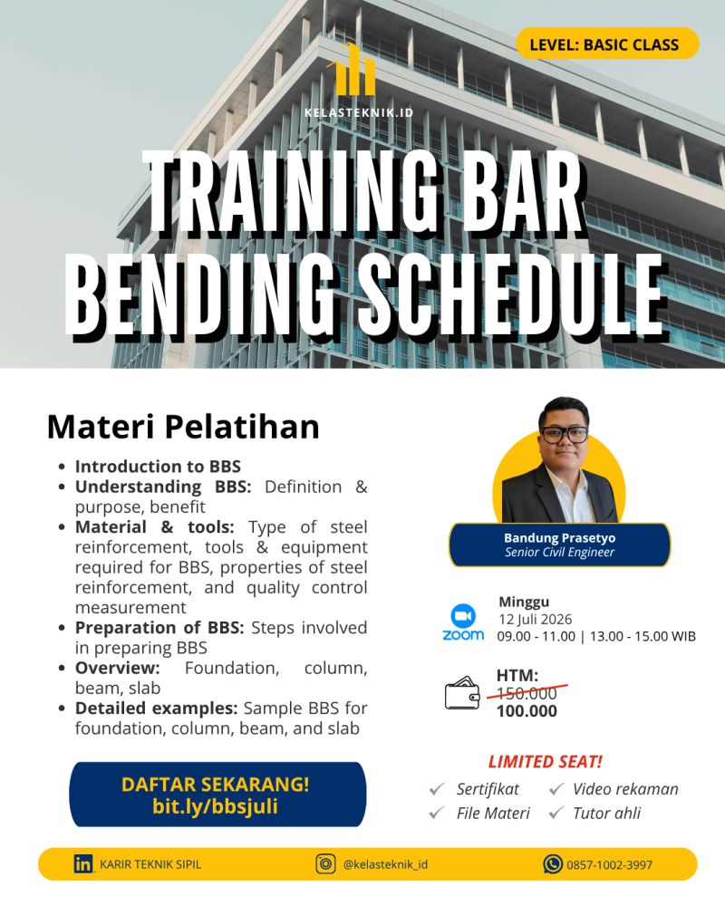 Rekaman training Rekaman  —  Training Bar Bending Schedule (BBS)