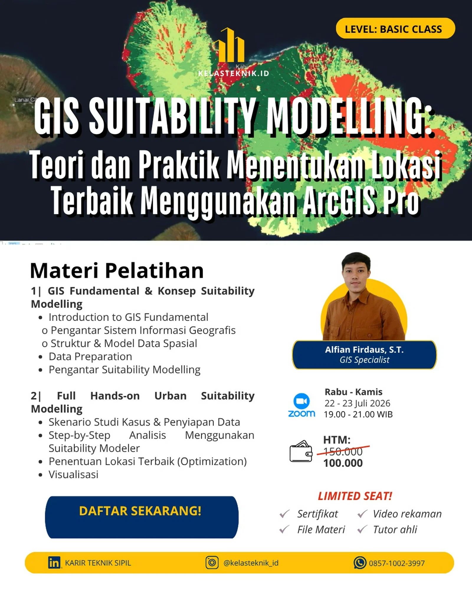 Cover Training GIS Suitability Modelling — Rekaman On-Demand